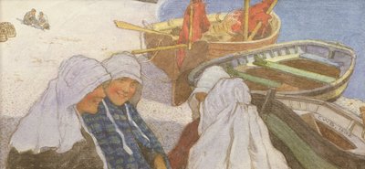Breton Fishergirls by Charles William Bartlett